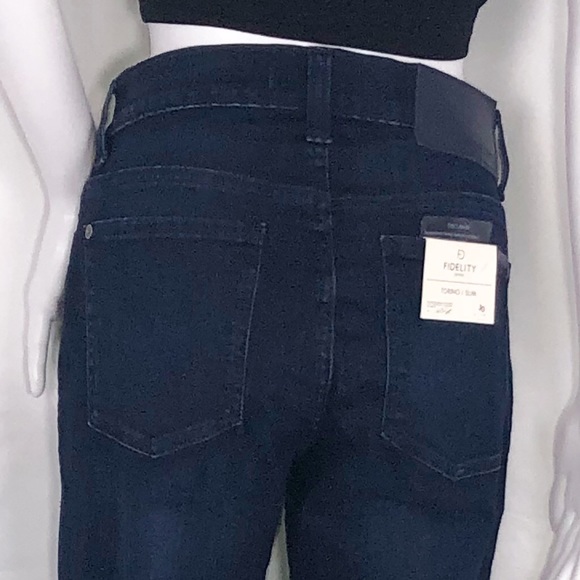 Fidelity DenimTorino Slim Dark Wash Jeans Size 30 Waist: 30” Inseams: 36.5” - Picture 13 of 16